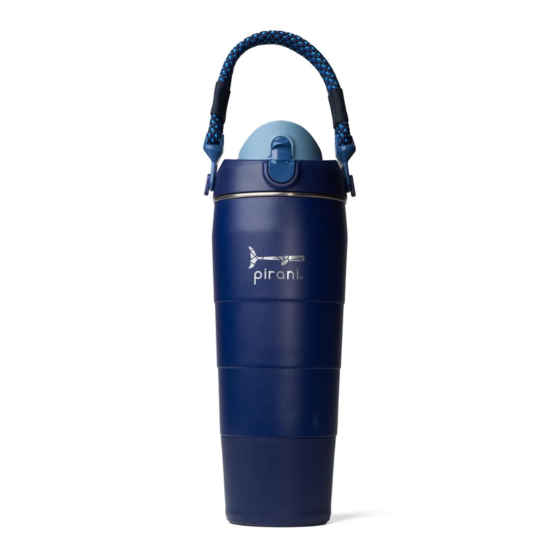 Pirani 32oz Matte Water Bottle w/ Rope Handle