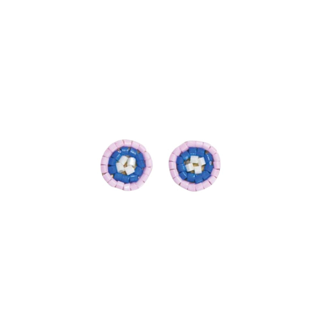 Ink and Alloy Rowan Circles Beaded Post Earrings