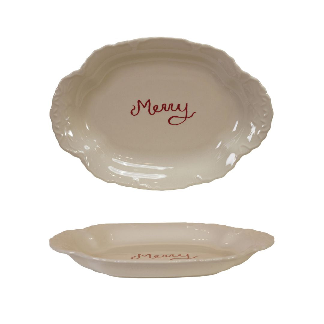 Merry Scalloped Platter