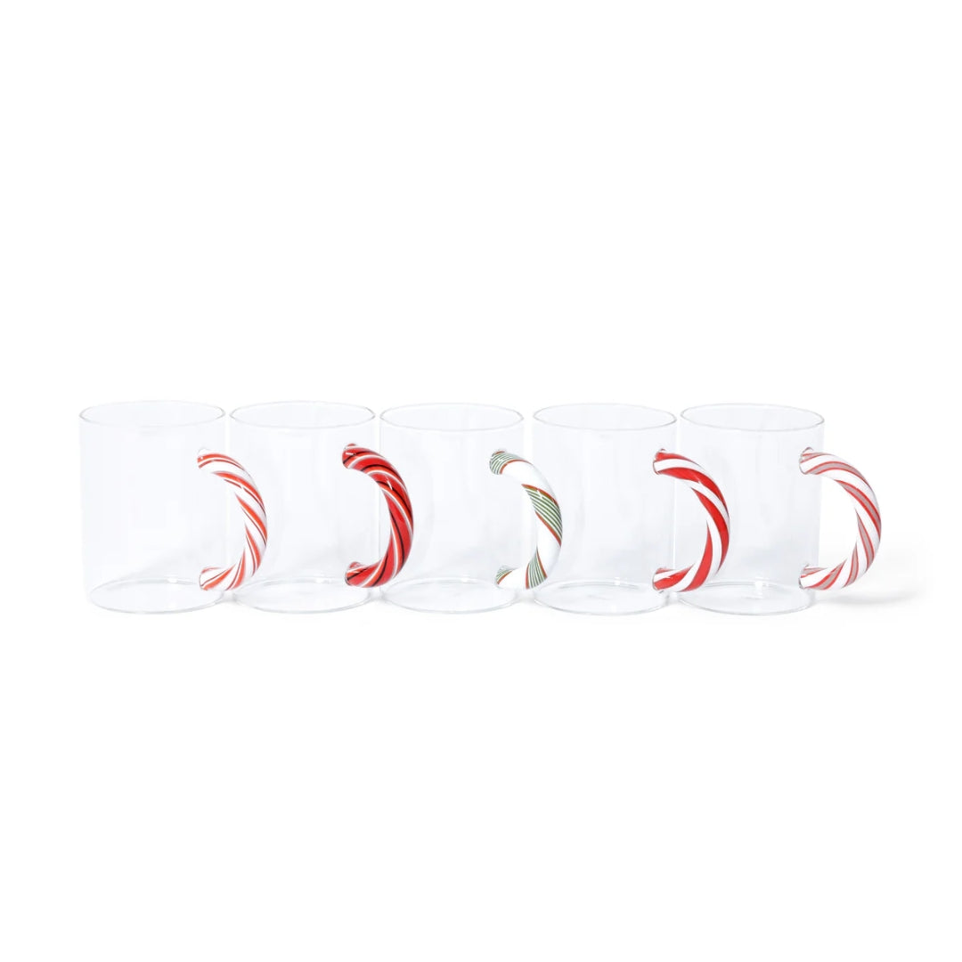 Candy Cane Glass Mug