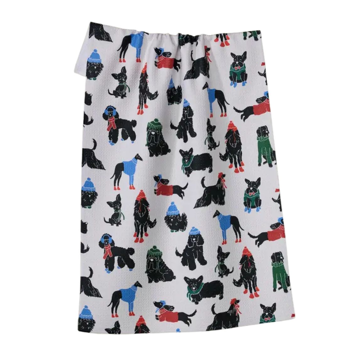 Geometry Holiday Tea Towel