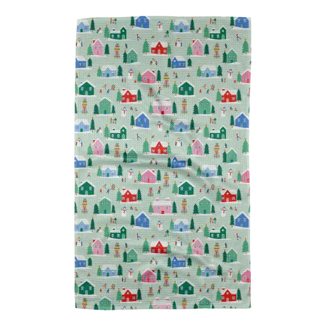 Geometry Holiday Tea Towel
