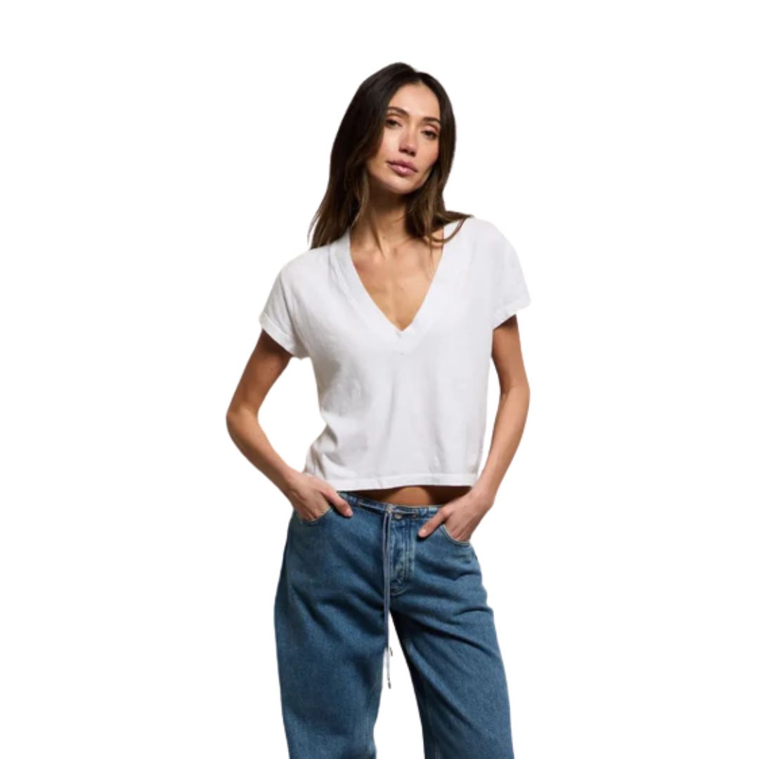 Alanis Cotton V Neck Tee