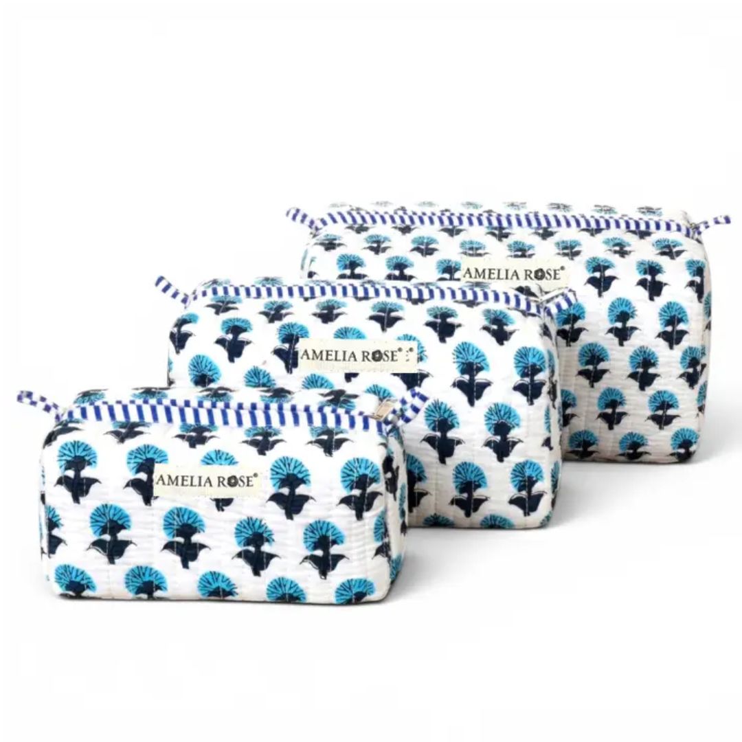 Hydrangea Cosmetic Pouches