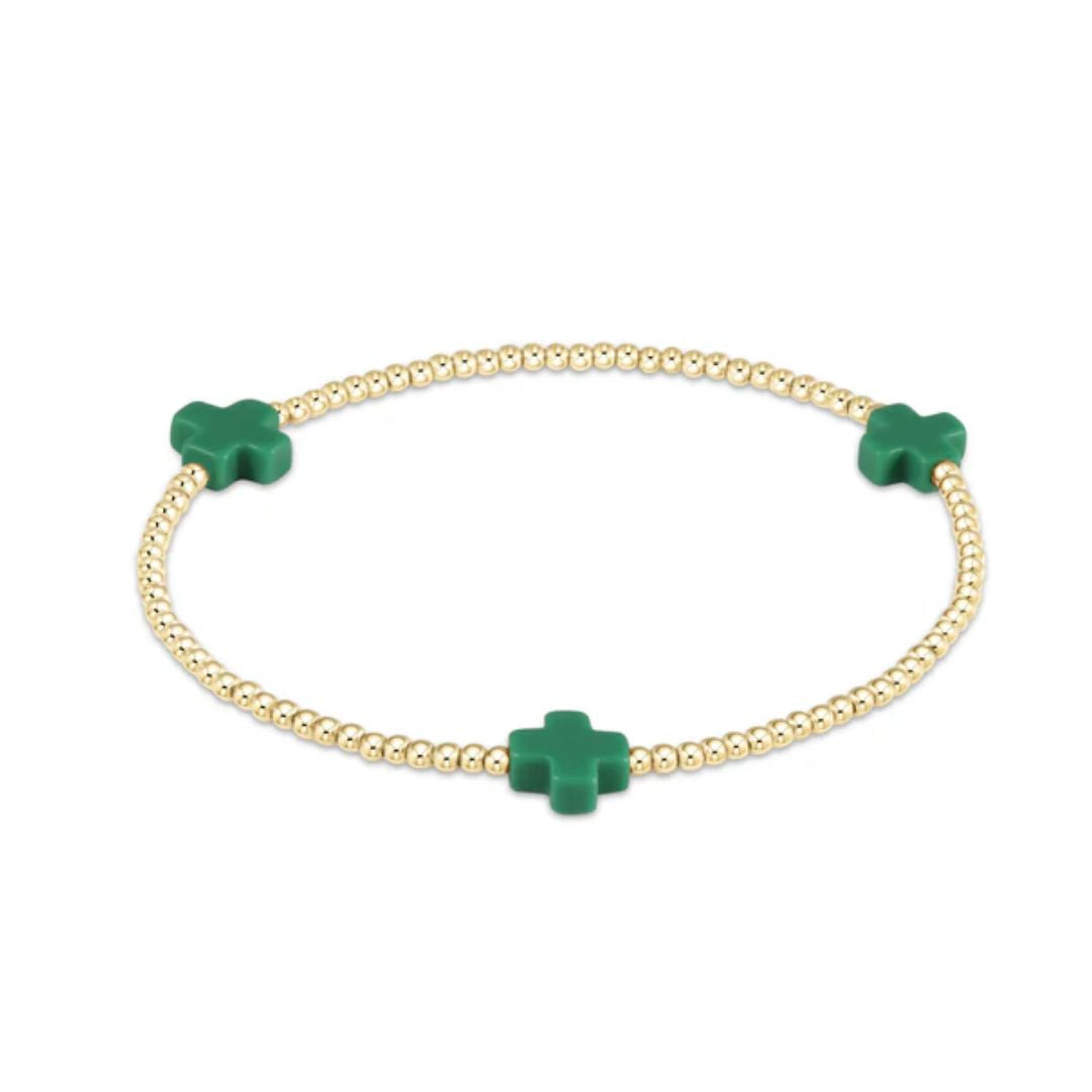 E Newton Signature Cross Color Gold Bracelet