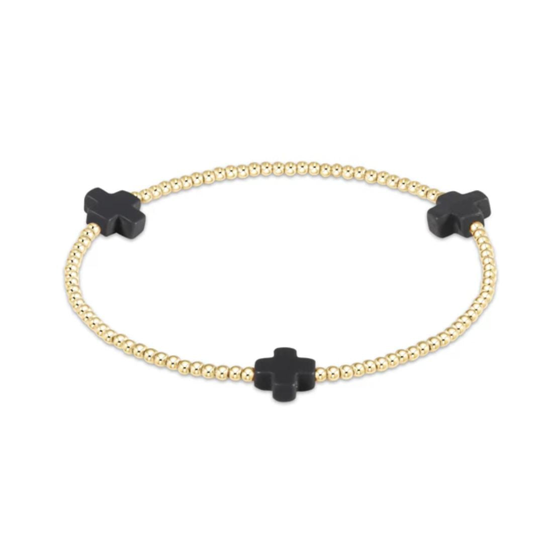 E Newton Signature Cross Color Gold Bracelet