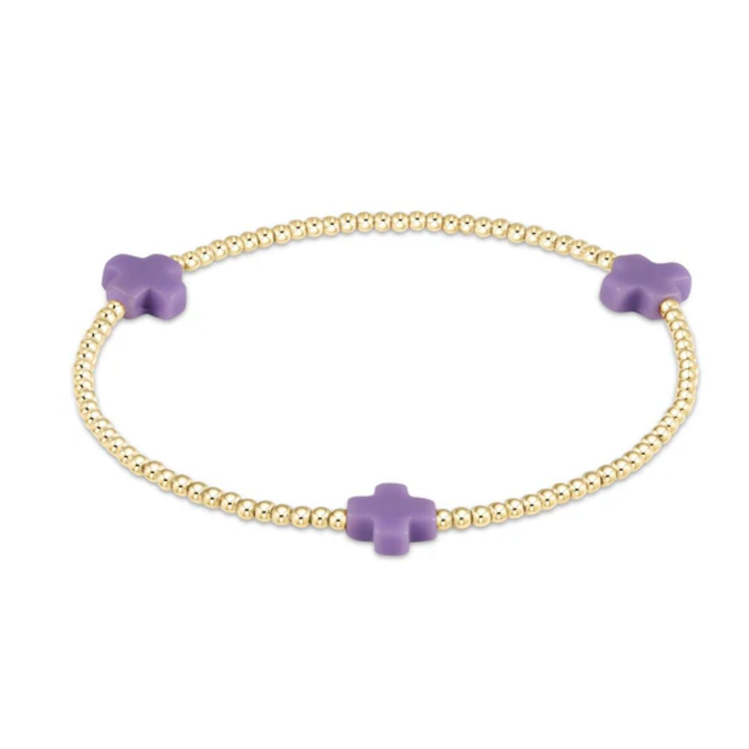 E Newton Signature Cross Color Gold Bracelet