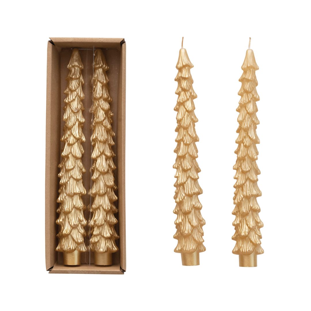 Unscented Tree Shaped Taper Candles (2)