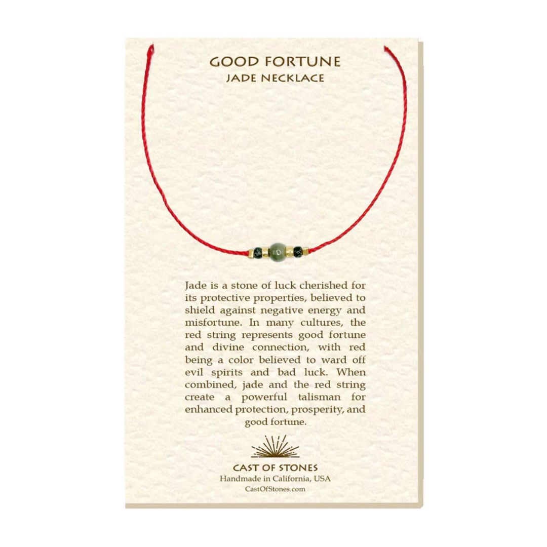 Cast of Stones Good Fortune Jade Necklace