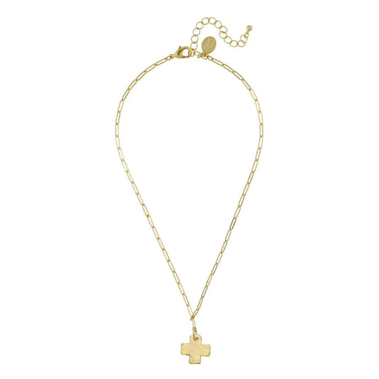 Mini Cross Paperclip Necklace